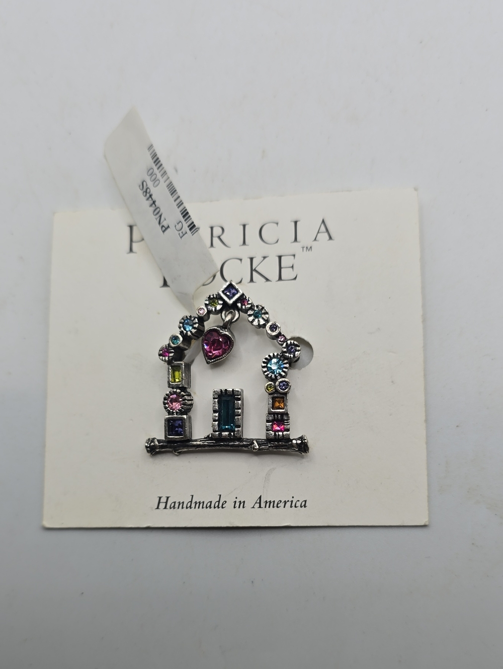 Patricia Locke Multicolor Crystal House Pin
